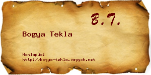 Bogya Tekla névjegykártya